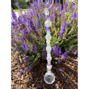 Amethyst and pink quartz window Prism